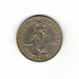 1962N 25 CENTAVOS