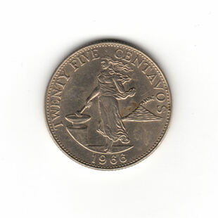 1966N 25 CENTAVOS